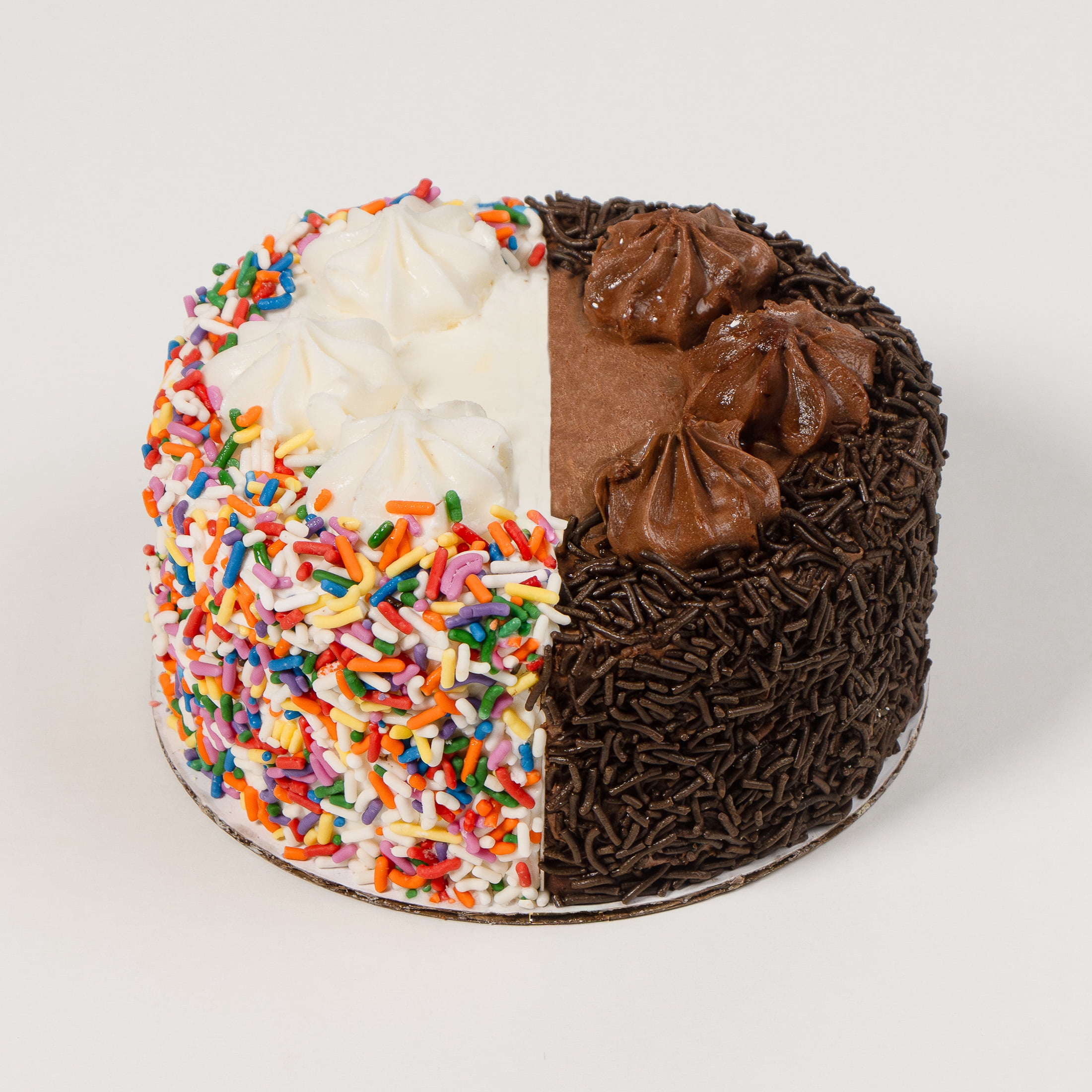 Marketside 5-Inch Half Chocolate & Half Confetti Cake, 16 oz (Refrigerated)