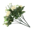 thumbnail image 2 of Ramo de 3 hortensias artificiales: hortensias artificiales realistas para sala de estar, oficina, centros de mesa de boda y arreglos florales DIY., 2 of 6
