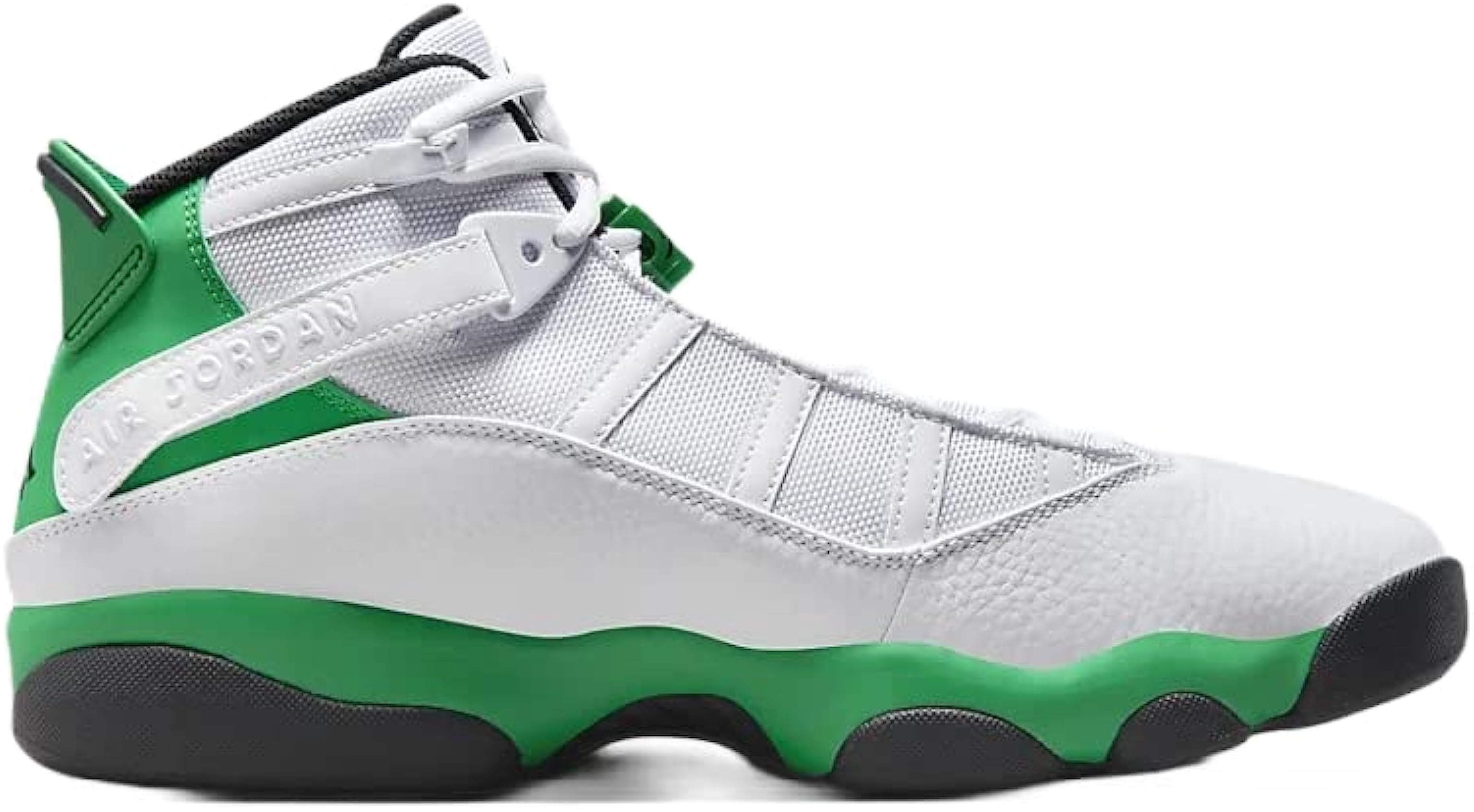 Jordan 6 Rings Lucky Green White Black Basketball Shoes 322992-131 Mens 11 Jordan 6 Rings White Lucky Green for Sale | Authenticity  main image 3