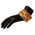 thumbnail image 5 of Sunsoul by Touchstone "Golden Bangle Collection" Indian Bollywood Desire Brass Base Creative Mesh Cut Work Designer Jewelry Bangle Bracelets Set of 2 In Gold Tone For Women, 5 of 6