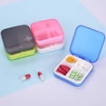thumbnail image 2 of shiyou-Portable Pill Organizer - Slim Pill Box for Purse or Travel, Compact Pill Case(4 Compartment,Pink), 2 of 4
