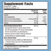 Applied Nutrition Healthy Brain All-Day Focus - 50 Tablets - Powerful 3-in-1 Brain Booster with Turmeric Extract - 25 Servings