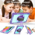 thumbnail image 5 of Dteck for Samsung Galaxy Tab S6 Lite case 10.4 Inch 2022/2020 with Rotating Hand Strap Stand/Shoulder Strap, Heavy Duty Shockproof Case for Galaxy Tab S6 Lite (SM-P610/P613/P615/P619),Purple+Mint, 5 of 7