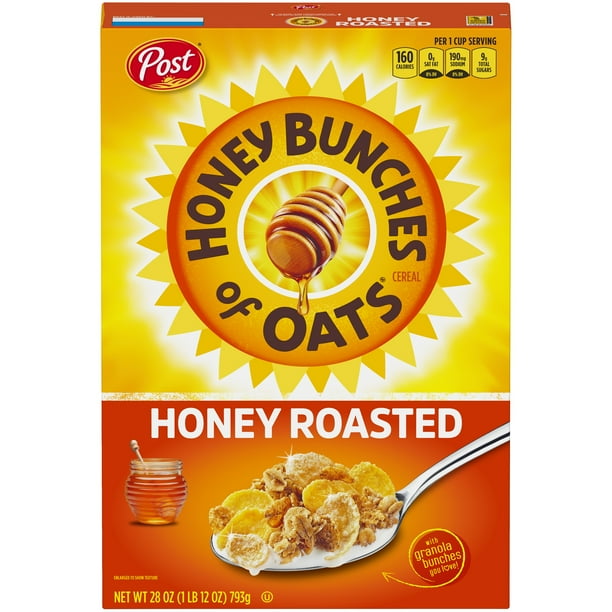 Posta Honey Bunches Of Oatsa Crunchy Honey Roasted Cereal 28 Oz Box Walmart Com