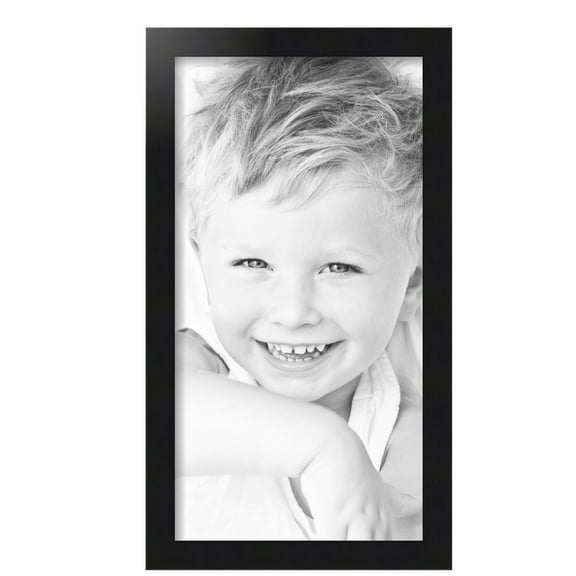 ArtToFrames 11x21 inch Black Steel Picture Frame, Black MDF Poster Frame (4639)
