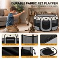 thumbnail image 5 of Dinosam Extra Large Cat Playpen,45" Pop-up Cat Cage with Side Pocket,Pet Playpen for Small Animal Indoor Outside Kitten Playpen 45" Diameter 23" Height, 5 of 7