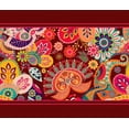 thumbnail image 1 of IBA Indianbeautifulart Feuilles Rouges & Clip Floral Art Dentelles en Tissu pour Artisanat Bordure en Velours Imprimée Ruban de Couture 9 Yards 3 Pouces, 1 of 2