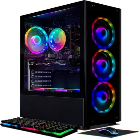 STGAubron Gaming PC Desktop, Intel Core i7-6700 up to 4.0G, RTX 2060S 8G, 32G DDR4, 1T SSD, WiFi, BT 5.0, RGB Fan x6, Windows 10 Home