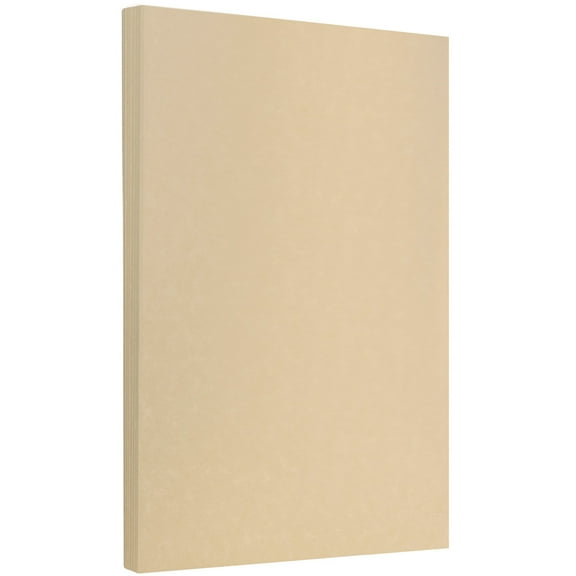 JAM Paper Parchment Legal Paper, 8.5x14, 100 per Pack, 24lb Brown Recycled