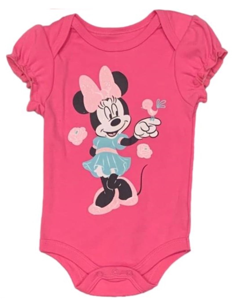 Disney Minnie Mouse 4 Piece Bodysuit and Pants Layette Set (Baby Girls)