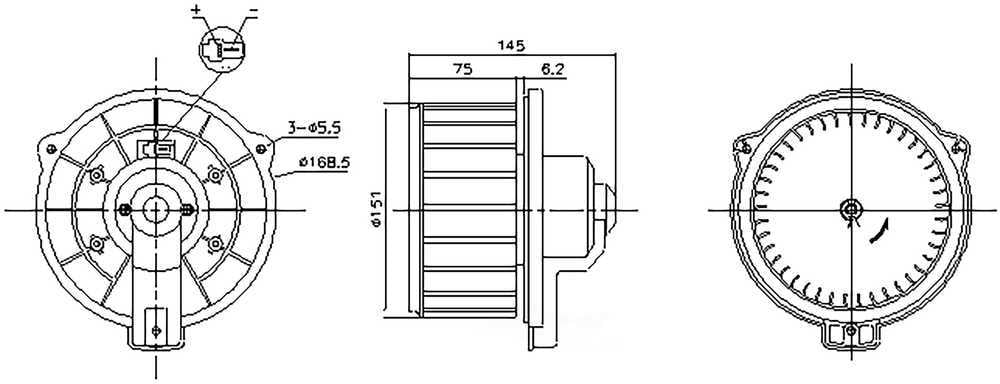 Nissens 87615 HVAC Blower Motor Assembly