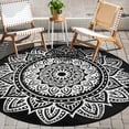 thumbnail image 5 of Aonewoe Round Outdoor Rugs 5Ft Waterproof Patio Plastic Straw Rug Reversible Camping Carpet Indoor Outdoor Area Rug for Patio,Deck,Balcony,Picnic,Beach,Outside, 5 of 6