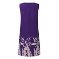thumbnail image 5 of IROINNID V-Neck A-Line Dress For Women Fashion Summer Casual Print Sleeveless Tank Dress Mini Dress Comfort Waist Dress, 5 of 6