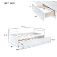 thumbnail image 2 of Harper & Bright Designs Twin Size Daybed Bed with Trundle and Three Storage Drawers, Wood Platform Bed with Headboard and Footboard, White, 2 of 9