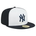 thumbnail image 3 of Men's New Era White/Navy New York Yankees Repeat 59FIFTY Fitted Hat, 3 of 5