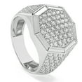thumbnail image 2 of Pompeii 2 1/2Ct Diamond Men's Hexagon Pave Hip Hop Ring in 14k Gold (H/I,I1-I2), 2 of 6