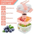 thumbnail image 3 of Salad Container Leakproof Salad Bento Box with 3 Compartments Tray Reusable Salad Lunch Box with Salad Dressing Cup Bento Salad Bowl Microwave Safe for School Work Picnic Trips, 3 of 9