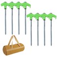 thumbnail image 1 of Clavijas Tornillo 4/8 Piezas Estacas Atornilladas para Campaña Resistentes 20/25 Cm Tiendas Con Toldos, 1 of 9