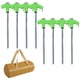 thumbnail image 1 of Clavijas Tornillo Hugtrwg 4/8 Piezas Estacas Atornilladas para Campaña 20/25 Cm Patio Césped Al Aire Libre, 1 of 9