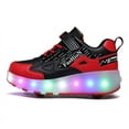 thumbnail image 4 of Kids Roller Skates Light up Shoes with Wheels Shoes LED USB Charging Roller Sneakers for Girls Boys Birthday Christmas Gift, 4 of 15