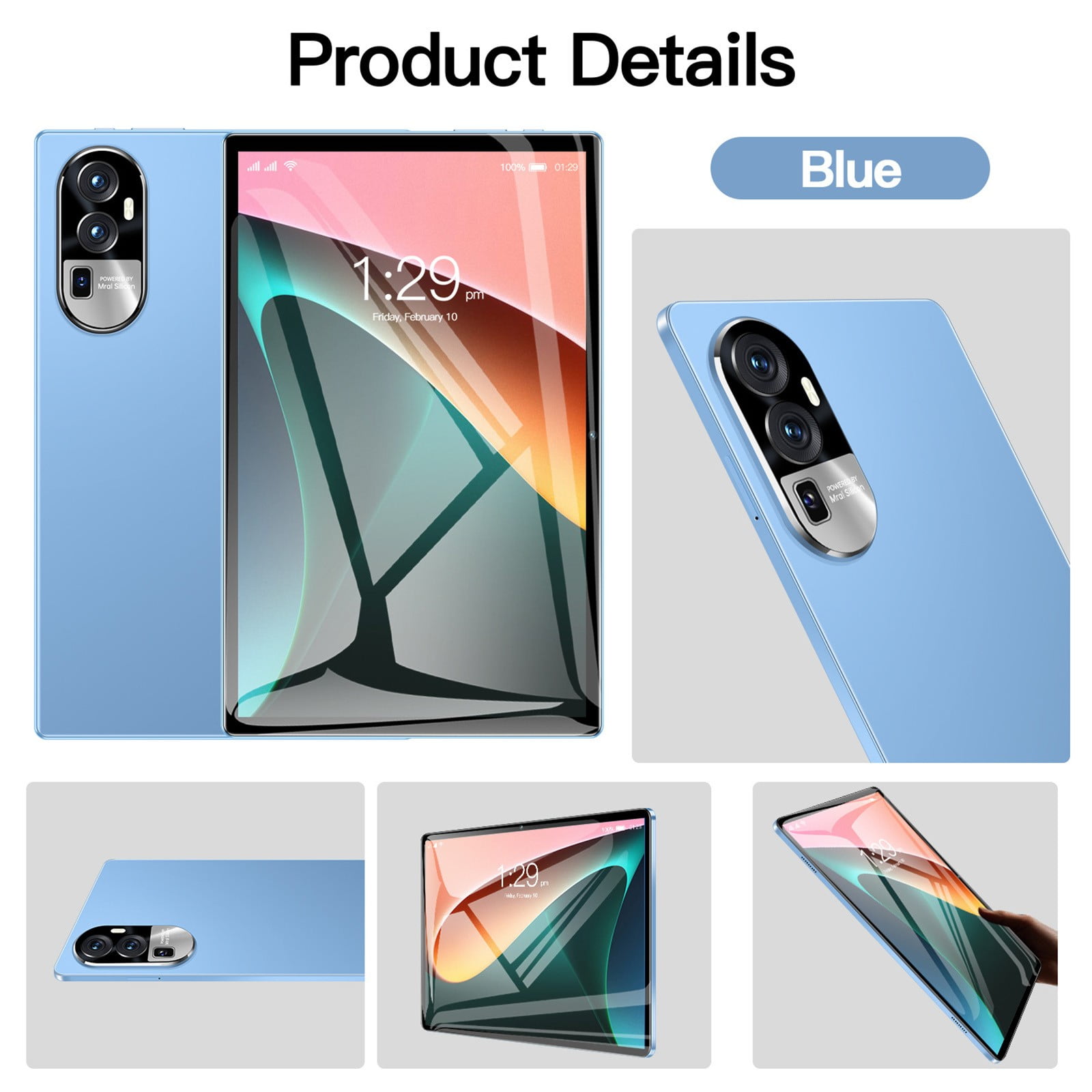 Tablets for Adults, Hwkond Android 13 Tablet 10.1″ Tablet, 2GB RAM + 32GB ROM, Resolution 1280 × 800, 5+13MP, Processor:ARM + DSP, Bluetooth, WIFI, SIM, 8000 mAh,Blue