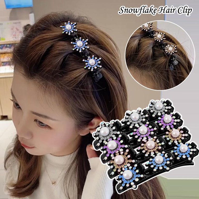 Satin Fabric Hair Bands, Sparkling Crystal Stone Braided Hair