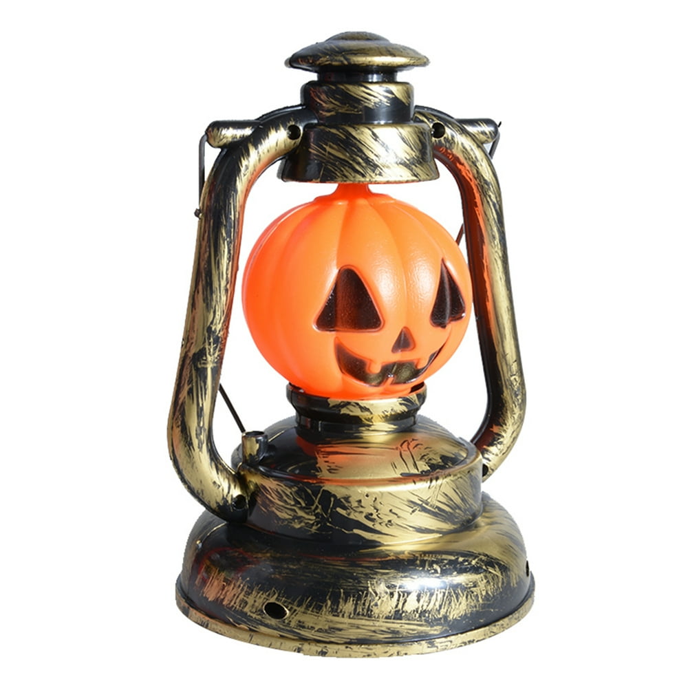 Vintage Halloween Pumpkin Lantern LED Light Up Sounding Lantern Handed