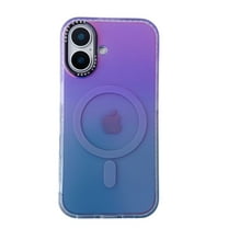 For iPhone 16 Plus Case, Compatible with Magsafe Gradient Color Design Wireless Charging Slim Fit Anti-Scratch Shockproof Drop Protection Magnetic Phone Case for Apple iPhone 16 Plus, Darkblue