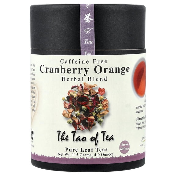 The Tao of Tea Herbal Tea, Cranberry Orange, Caffeine Free, 4 oz (114 g)