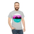 thumbnail image 2 of Miami South Beach Skyline Shirt - Unisex Heavy Cotton Tee Shirt, 2 of 9