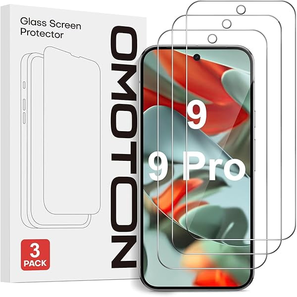 Chenchen Screen Protector for Google Pixel 9 / Pixel 9 Pro, Tempered Glass for Google Pixel 9/9 Pro Screen Protector, Support Fingerprint Unlock, Anti-Scratch, 3 Pack