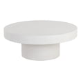 thumbnail image 1 of Dewson 36" Round Modern Concrete Coffee Table in White, 1 of 3