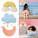 thumbnail image 2 of Colorful Cloud Moon Pillow Cushions Soft Plushie Pillow for Relaxation and Room Enhancement Multicolor, 2 of 4