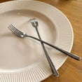 thumbnail image 2 of Selrti 5 Pcs Appetizer Dessert Forks Stainless Steel Salad Fruit Tasting Forks Multi-functional Cocktail Forks for Party Travel, 2 of 8