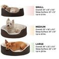 thumbnail image 2 of FurHaven Pet Products Faux Sheepskin & Suede Oval Pet Bed for Dogs & Cats - Espresso, Small, 2 of 10