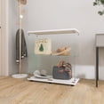 thumbnail image 4 of Holaki Two-door 2 Shelves Glass Display Cabinet with Door, Floor Standing Curio Bookshelf for Living Room Bedroom Office, 33.35"x 31.69"x 14.37",White, 4 of 7