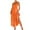 Orange, variant on Plus Size Dresses for Women 2026 Fashion A Pleated Dress For Beach Vacation Long Dress