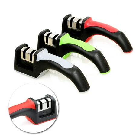 

Hard Carbide Ceramic Sharpening Stone 2 Stages Handle Household Sharpener
