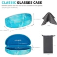 thumbnail image 2 of Estuche rígido para gafas de sol molshine Azul Mármol en cuero PU, 2 of 6