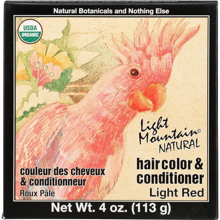 Light Mountain Natural Hair Color And Conditioner, Light Red - 4 Oz