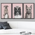 thumbnail image 2 of wall26 Framed Canvas Print Wall Art Set Duotone Pastel Pink Dog Cat Portraits Animals Nature Photography Modern Art Rustic Decorative Relax/Calm for Living Room, Bedroom, Office - 24"x36"x3, 2 of 5