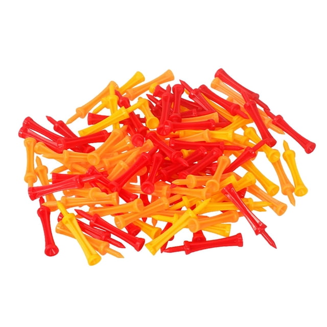 Almencla 100 Pieces Golf Tee Club Accessories Reusable for Backyard Beginner Training Mixed colors