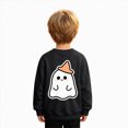 thumbnail image 6 of sdbrld Boys Halloween Ghost Print Clothes Trick or Treat Long Sleeve SweatClothes Boo Tee Top Tween Winter Clothes Black Sizes 9-10 Years, 6 of 9