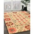 thumbnail image 3 of Ahgly Company Machine Washable Indoor Square Abstract Mustard Yellow Area Rugs, 6' Square, 3 of 7