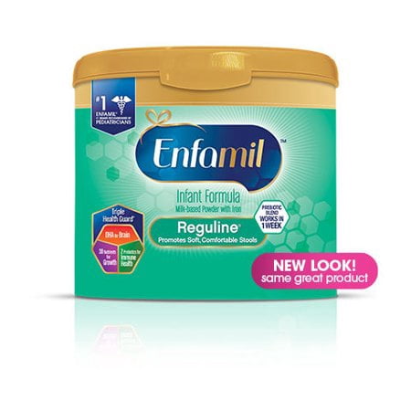 Enfamil Reguline Easy-to-Digest (4 Pack) Powder with Iron Infant Formula Through 12 Months, Milk-based, 20.4