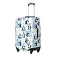 thumbnail image 2 of Daiia Playful Penguins and Snowmen Luggage Cover, Thickened Washable Travel Luggage Covers, Elastic Unique Baggage Covers for 18-20 inch Luggage-Small, 2 of 9