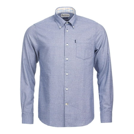 Barbour - Barbour Mens Theo Two Tone Contrast Trim Button-Down Shirt ...
