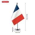 thumbnail image 2 of Hot Sale!French Flag Table Flag Stand Desktop Flag Ornaments Indoor Single Pole Flag Stand Room Decoration, 2 of 2