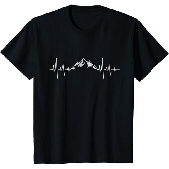 Hiking Mountains Heartbeat Hiker Adventures T-Shirt