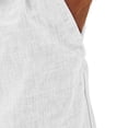 thumbnail image 3 of YNGKMEA Men's Linen Shorts Lightweight Breathable Casual Elastic Waist Drawstring Shorts for Men Summer Beach Vacation Yoga, 3 of 7